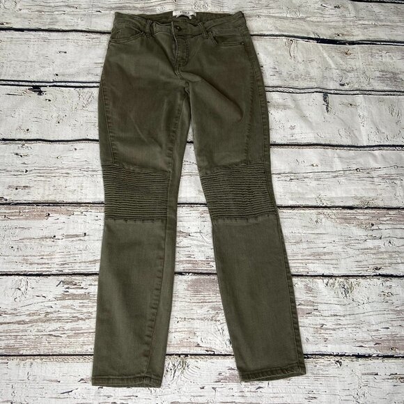 Pistola Green Audrey Moto Skinny Pants Size 27 - Picture 1 of 8